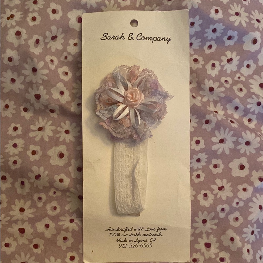 Vintage Sarah & Company Floral Baby Headband